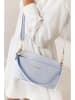 Mia Tomazzi Leder-Schultertasche "Bardolino" in Hellblau - (B)25 x (H)17 x (T)13 cm