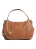 Lia Biassoni Leder-Henkeltasche "Taro" in Cognac - (B)28 x (H)25 x (T)18 cm