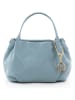 Lia Biassoni Leder-Henkeltasche "Taro" in Hellblau - (B)28 x (H)25 x (T)18 cm