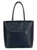 Lia Biassoni Leder-Schultertasche "Mallero" in Dunkelblau - (B)32 x (H)30 x (T)12 cm