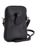 Lia Biassoni Leder-Handytasche "Paglia" in Schwarz - (B)15 x (H)20 x (T)1 cm