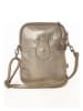 Lia Biassoni Leder-Handytasche "Paglia" in Gold - (B)15 x (H)20 x (T)1 cm