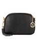 Lia Biassoni Leder-Umhängetasche "Flumendosa" in Schwarz - (B)23 x (H)17 x (T)7 cm