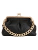 Lia Biassoni Leder-Henkeltasche "Ciane" in Schwarz - (B)24 x (H)16 x (T)8 cm