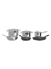 BergHOFF 9tlg. Kochgeschirr-Set  in Schwarz/ Silber