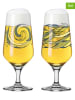 RITZENHOFF 2er-Set: Pilsgläser "Brauchzeit" in Blau/ Gold - 374 ml