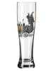 RITZENHOFF 2er-Set: Weizenbiergläser "Brauchzeit" in Grau/ Schwarz - 646 ml