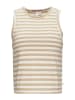 QS by S. Oliver Top in Beige/ Weiß