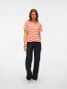 Vero Moda Poloshirt in Creme/ Rot