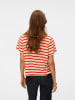 Vero Moda Poloshirt in Creme/ Rot