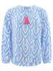 Zwillingsherz Bluse "Aquarell Ovale" in Hellblau