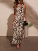 Milan Kiss Jumpsuit beige/zwart