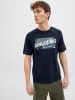 Jack & Jones Koszulka "Hawaii" w kolorze granatowym