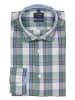 OLYMP Blouse "Casual" - regular fit - groen/lichtblauw/crème
