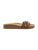 BABUNKERS Family Leren slippers lichtbruin