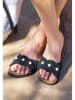 BABUNKERS Family Leren slippers zwart