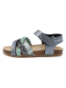 billowy Sandalen in Anthrazit/ Silber