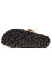 billowy Pantoletten in Braun/ Beige