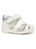 Geox Halbsandalen "Elthan" in Creme/ Silber