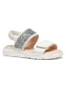 Geox Sandalen "Deaphne" in Silber/ Weiß