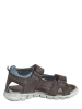 lamino Leren sandalen grijs