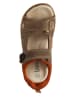 lamino Leren sandalen lichtbruin