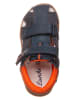 Lurchi Leder-Halbsandalen "Jonathan" in Dunkelblau/ Orange