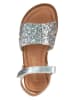 POM POM Sandalen zilverkleurig
