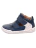 superfit Leren barefootenkelsandalen "Superfree" donkerblauw/wit