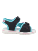 Tom Tailor Sandalen in Schwarz/ Türkis