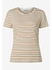 More & More Shirt in Hellbraun/ Creme