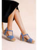 Foreverfolie Keilsandaletten in Blau