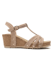 Foreverfolie Keilsandaletten in Khaki