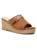 Foreverfolie Pantoletten in Camel