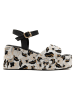C'M Sleehaksandalen wit/zwart