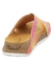 Think! Leren slippers "Koak roze/geel