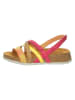 Think! Leren sandalen "Koak" geel/roze