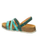 Think! Leder-Sandalen "Koak" in Türkis/ Grün