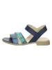 Think! Leder-Sandalen "Kamaa" in Dunkelblau/ Hellblau/ Türkis