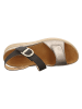 Think! Leder-Sandalen "Meggie" in Schwarz/ Silber