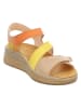 Think! Leder-Sandalen "Meggie" in Gelb/ Pink/ Orange