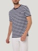 Pierre Cardin Shirt in Dunkelblau/ Weiß