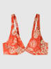 gisela Bikini-Oberteil in Orange/ Creme