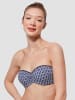 gisela Bikini-Oberteil in Dunkelblau/ Weiß