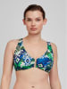 gisela Bikini-Oberteil in Grün/ Blau