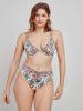 gisela Bikini-Oberteil in Weiß/ Blau