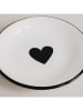 Eulenschnitt Frühstücksteller "Herz" in Weiß/ Schwarz - Ø 19 cm