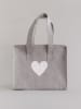 Eulenschnitt Kühltasche "Herz" in Grau - (B)25 x (H)21 x (T)13 cm