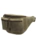 HIDE & STITCHES Leder-Gürteltasche in Khaki - (B)34 x (H)17 x (T)10 cm