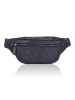 Bellicci Leren borstbuidel "Charmaine" donkerblauw - (B)40 x (H)17 x (D)6 cm